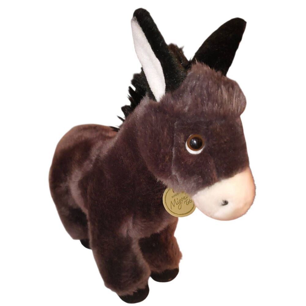 Aurora Miyoni Tots Donkey Foal Plush Mule Stuffed Animal Realistic Gray Toy